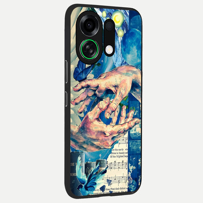  Aesthetic Divider back cover For Oppo K13 Turbo slim fit glass case with vibrant aesthetic design