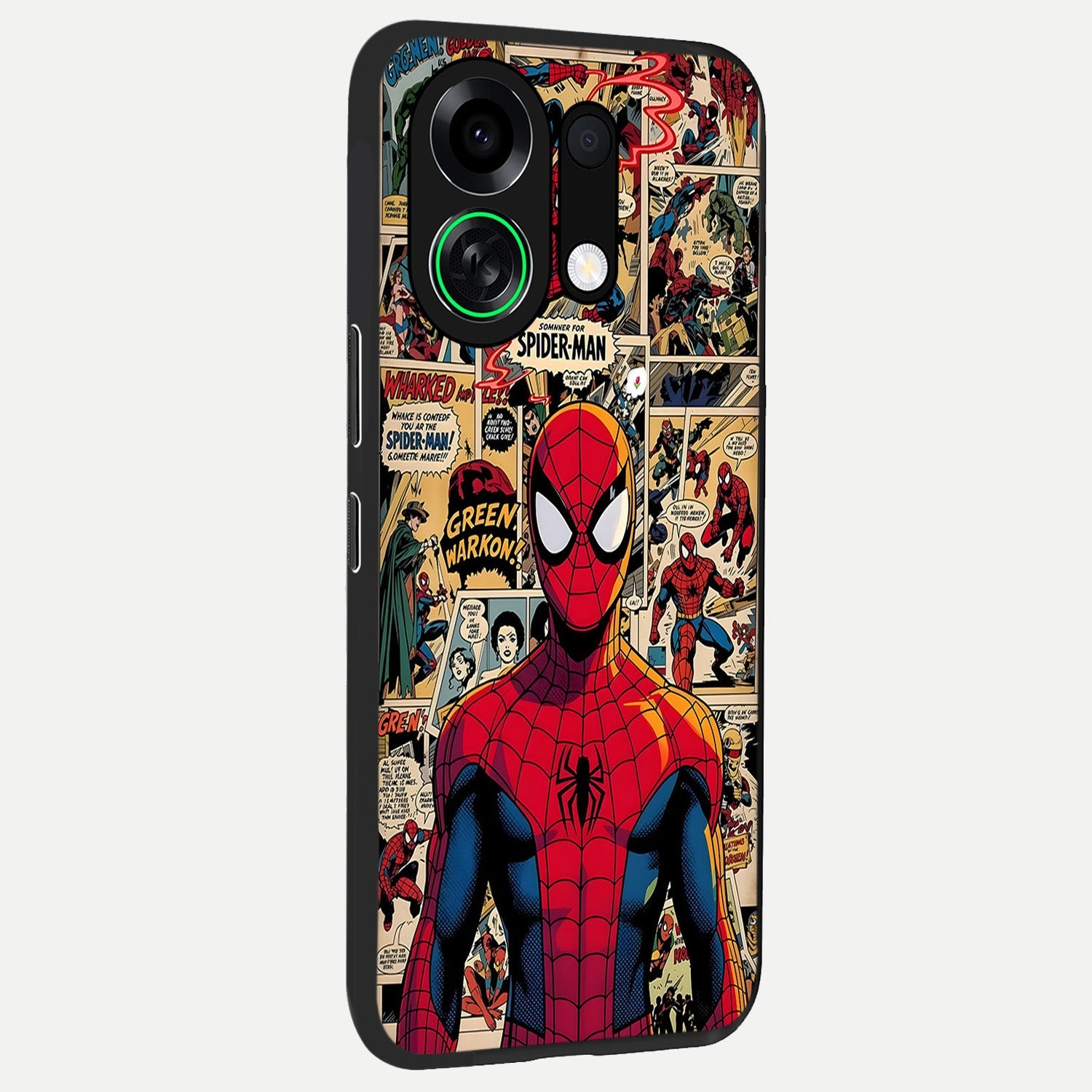  Aesthetic Spider back cover For Oppo K13 Turbo slim fit glass case with vibrant aesthetic design