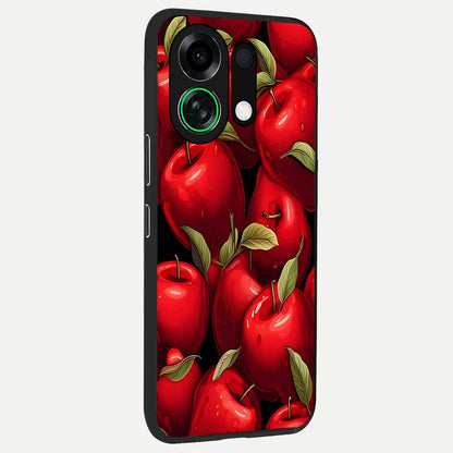  Apple Pattern back cover For Oppo K13 Turbo slim fit glass case with vibrant aesthetic design