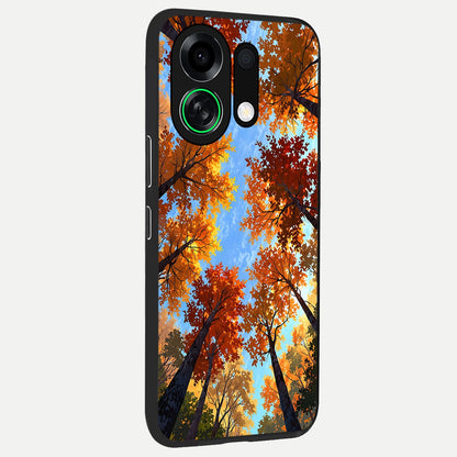  Autumn Sky Rise back cover For Oppo K13 Turbo slim fit glass case with vibrant aesthetic design