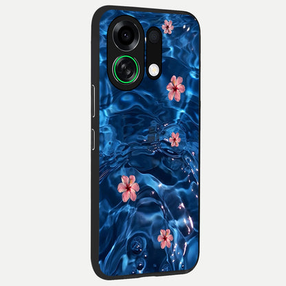  Bloom Thread Art back cover For Oppo K13 Turbo slim fit glass case with vibrant aesthetic design