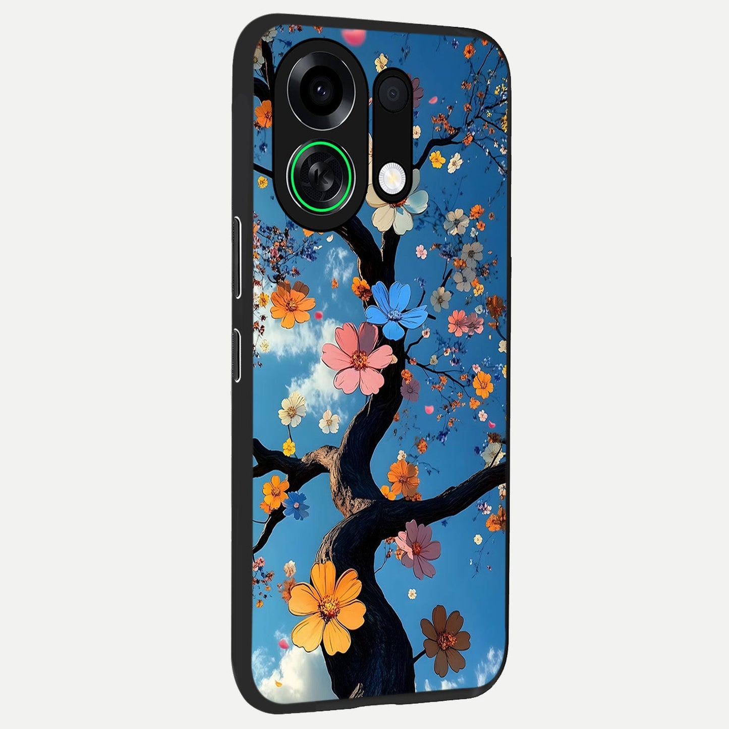  Blossom Dream Sky back cover For Oppo K13 Turbo slim fit glass case with vibrant aesthetic design
