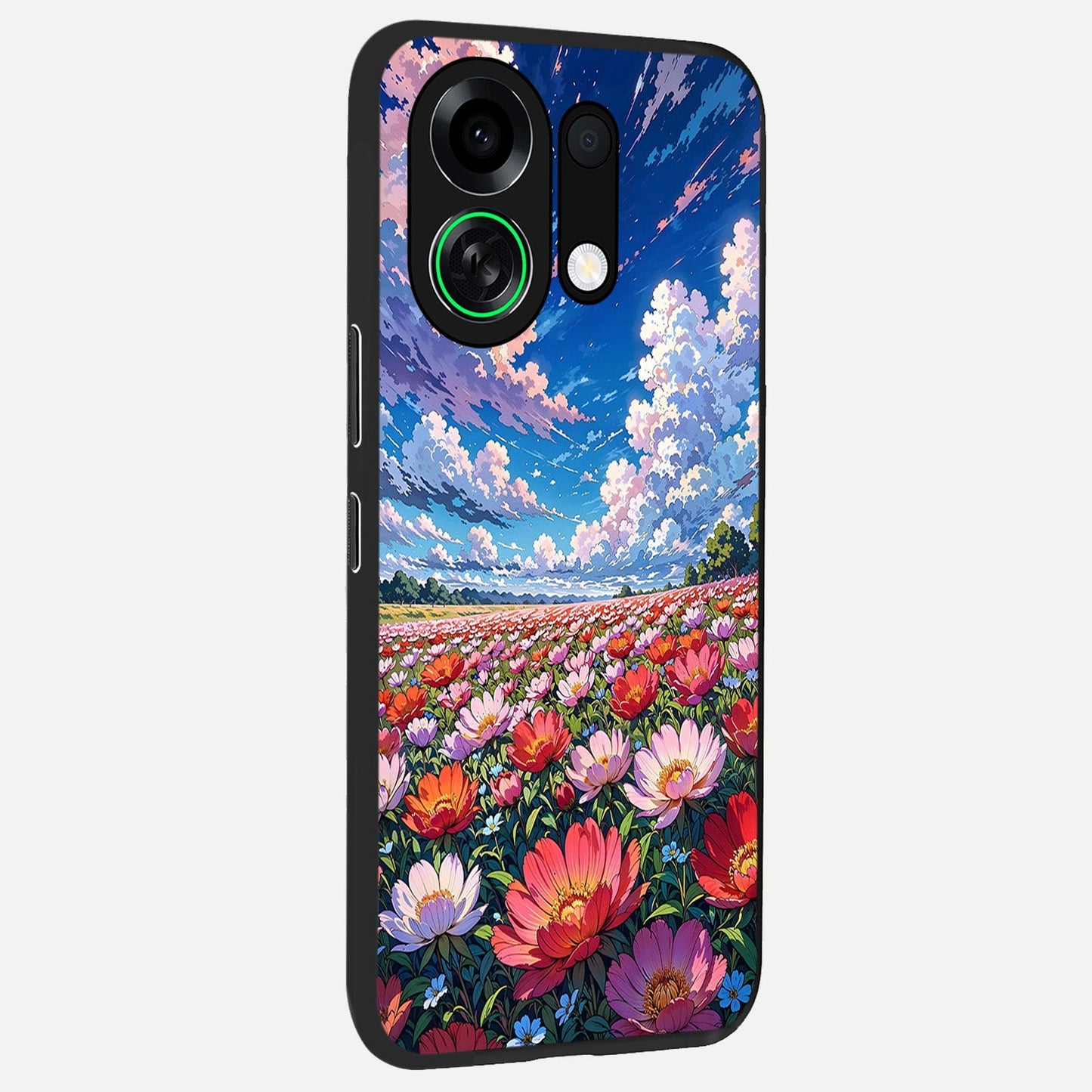  Blossom Sky Field back cover For Oppo K13 Turbo slim fit glass case with vibrant aesthetic design