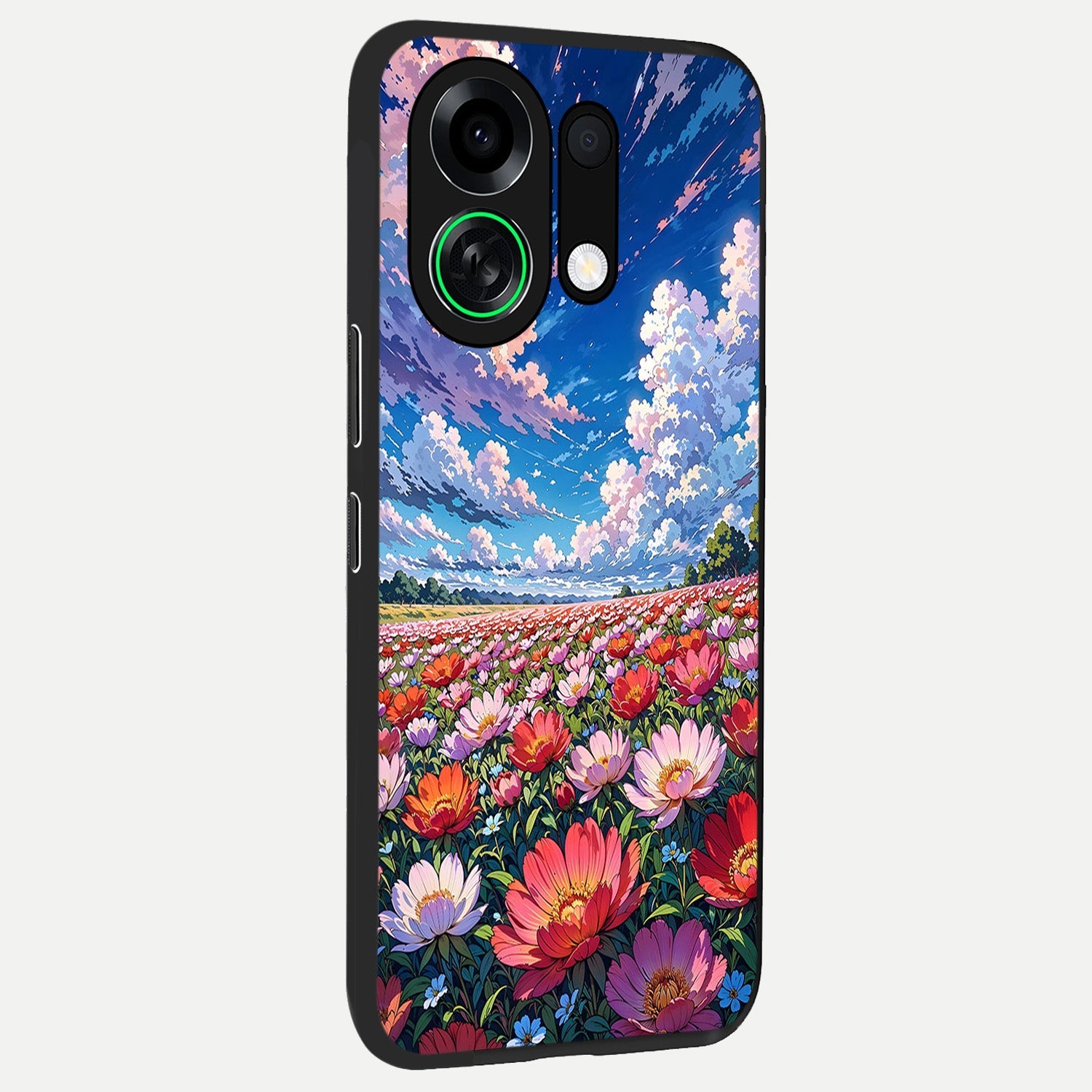  Blossom Sky Field back cover For Oppo K13 Turbo slim fit glass case with vibrant aesthetic design