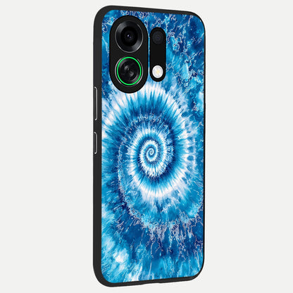  Blue Galaxy Wave back cover For Oppo K13 Turbo slim fit glass case with vibrant aesthetic design
