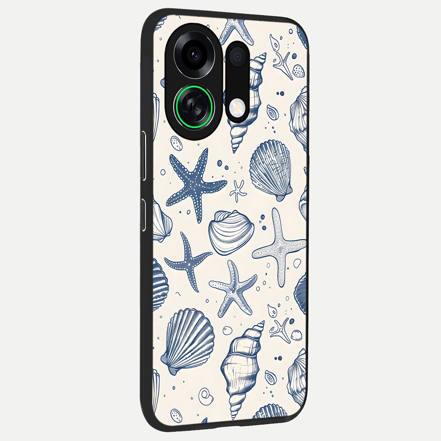  Blue Ocean Outline back cover For Oppo K13 Turbo slim fit glass case with vibrant aesthetic design