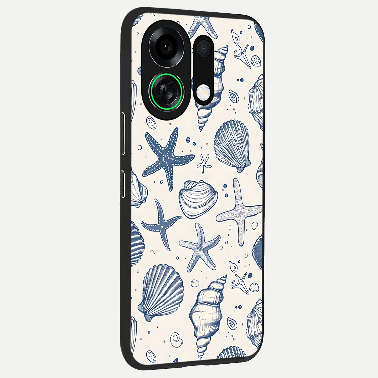  Blue Ocean Outline back cover For Oppo K13 Turbo slim fit glass case with vibrant aesthetic design