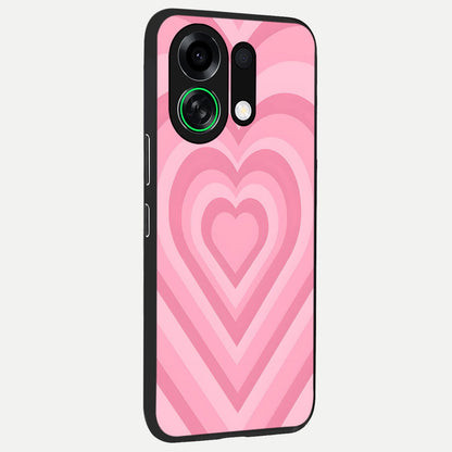  Blush Heart Waves back cover For Oppo K13 Turbo slim fit glass case with vibrant aesthetic design