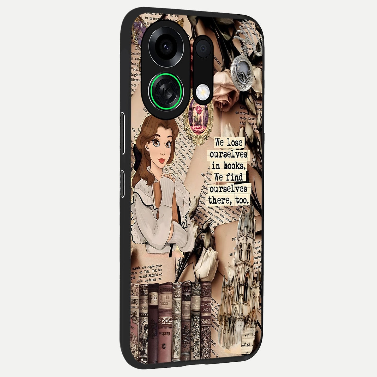  Bookish Dream World back cover For Oppo K13 Turbo slim fit glass case with vibrant aesthetic design