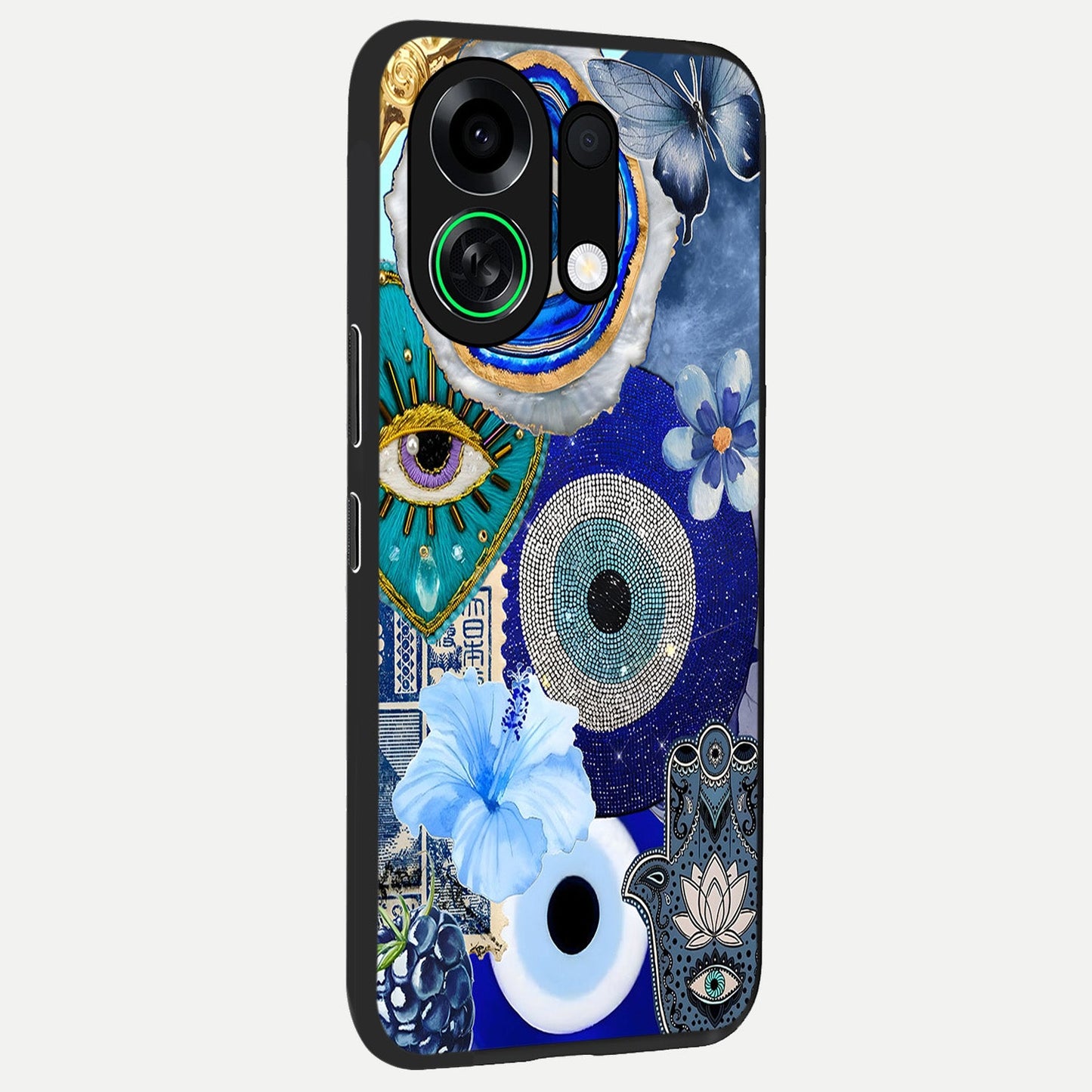  Celestial Blue Vision back cover For Oppo K13 Turbo slim fit glass case with vibrant aesthetic design