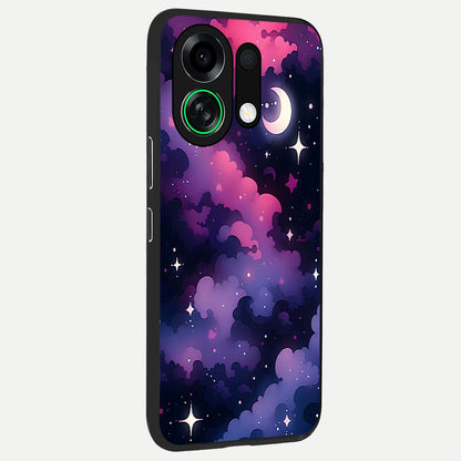  Celestial Moon Magic back cover For Oppo K13 Turbo slim fit glass case with vibrant aesthetic design