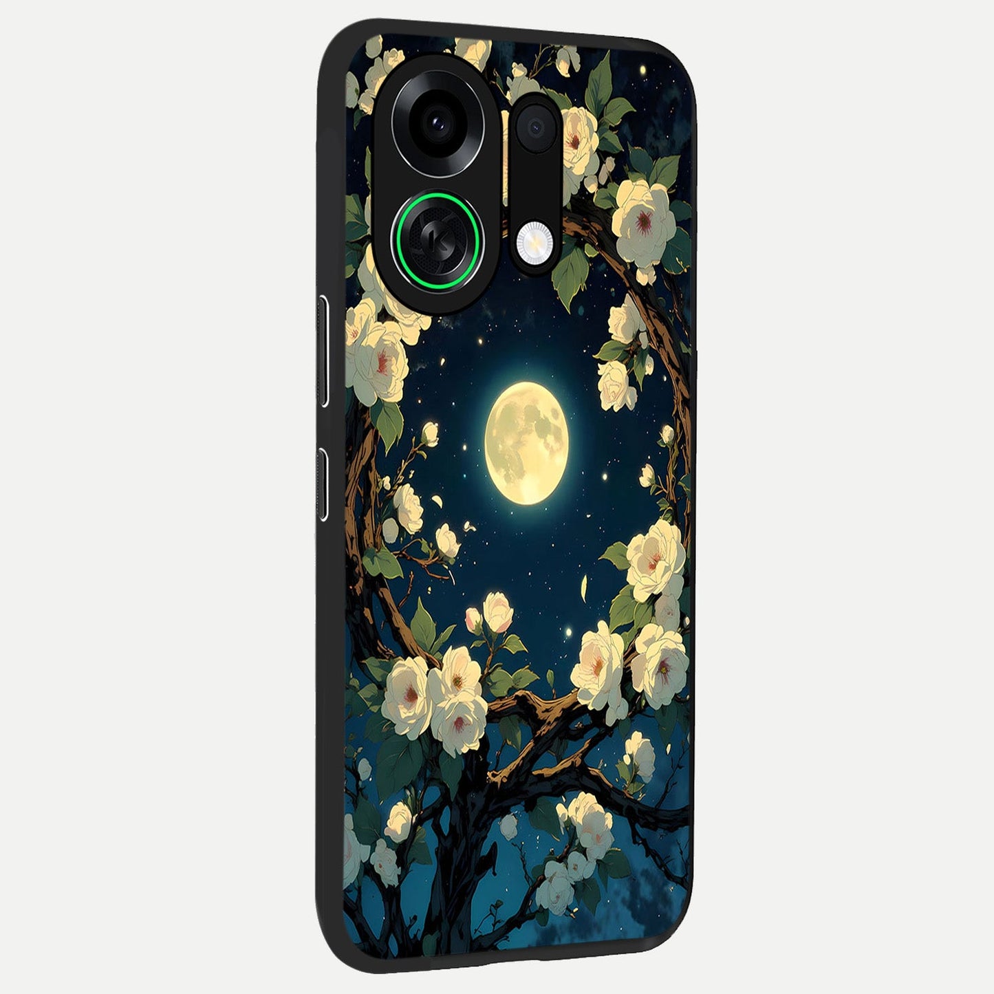  Celestial Moon And Flower back cover For Oppo K13 Turbo slim fit glass case with vibrant aesthetic design
