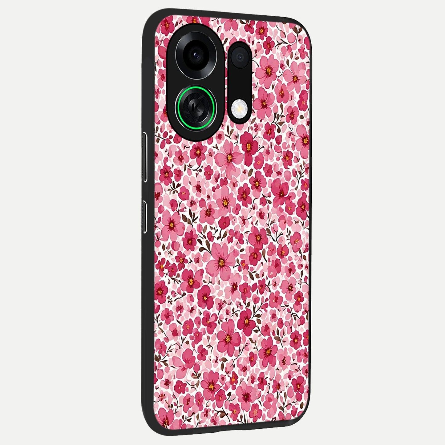  Cherry Blossom Charm back cover For Oppo K13 Turbo slim fit glass case with vibrant aesthetic design