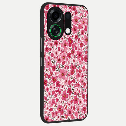  Cherry Blossom Charm back cover For Oppo K13 Turbo slim fit glass case with vibrant aesthetic design