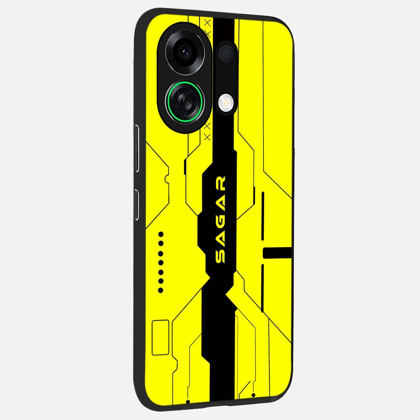  Circuit CYBERPUNK Custom Name back cover For Oppo K13 Turbo slim fit glass case with vibrant aesthetic design