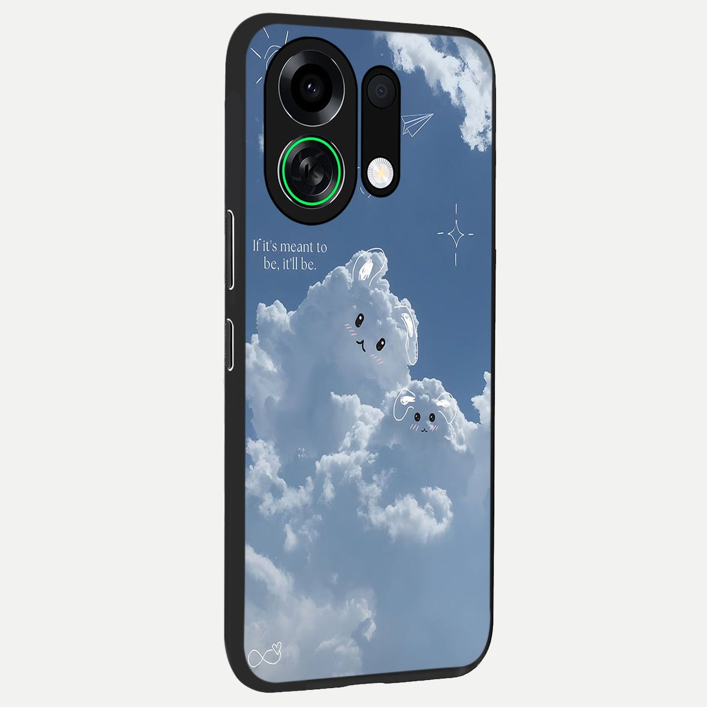  Cloud Bunny Dreams back cover For Oppo K13 Turbo slim fit glass case with vibrant aesthetic design