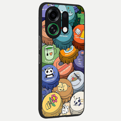  Coins Patterns back cover For Oppo K13 Turbo slim fit glass case with vibrant aesthetic design