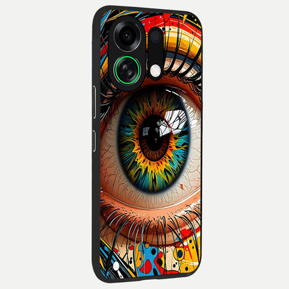  Colorful Eye back cover For Oppo K13 Turbo slim fit glass case with vibrant aesthetic design