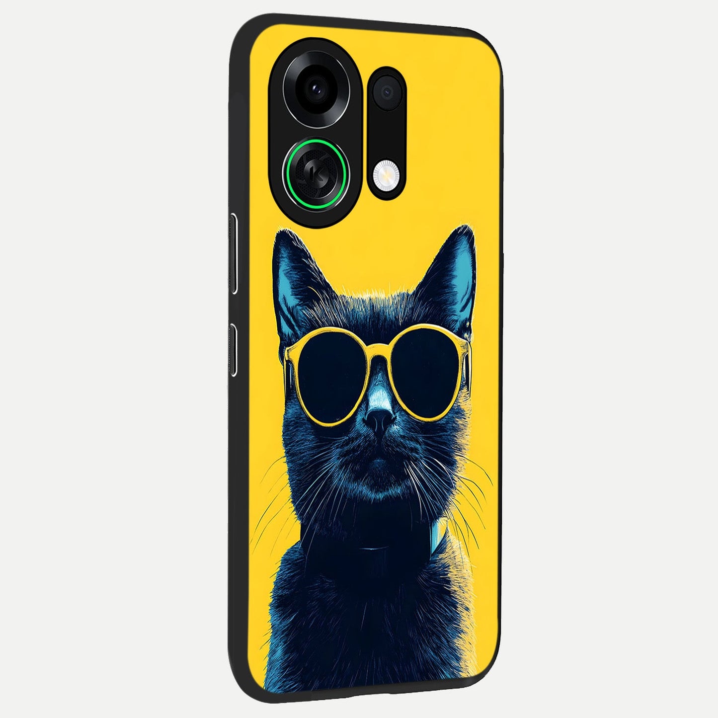 Cool Cat Vibes back cover For Oppo K13 Turbo slim fit glass case with vibrant aesthetic design
