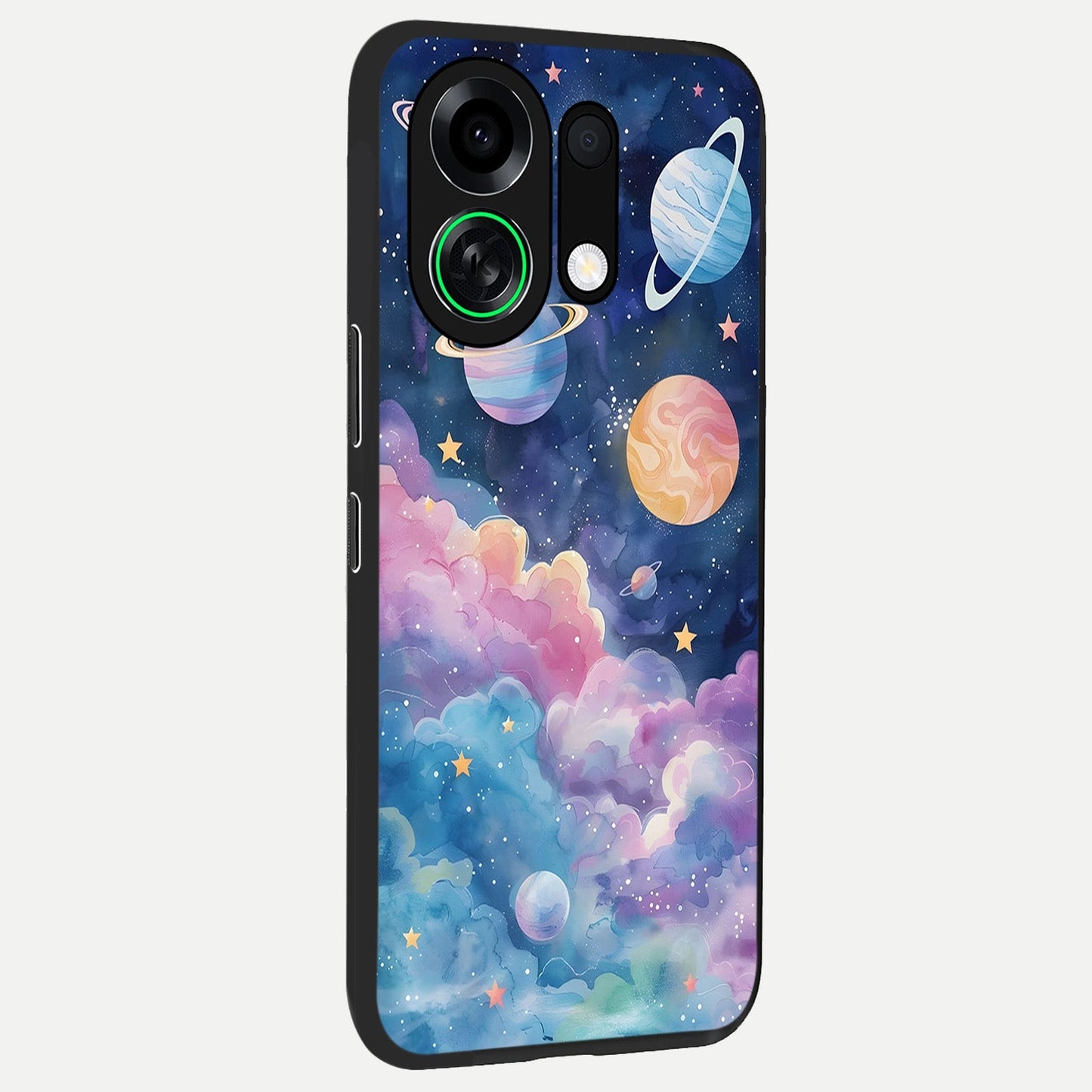  Cosmic Planet Dreams back cover For Oppo K13 Turbo slim fit glass case with vibrant aesthetic design