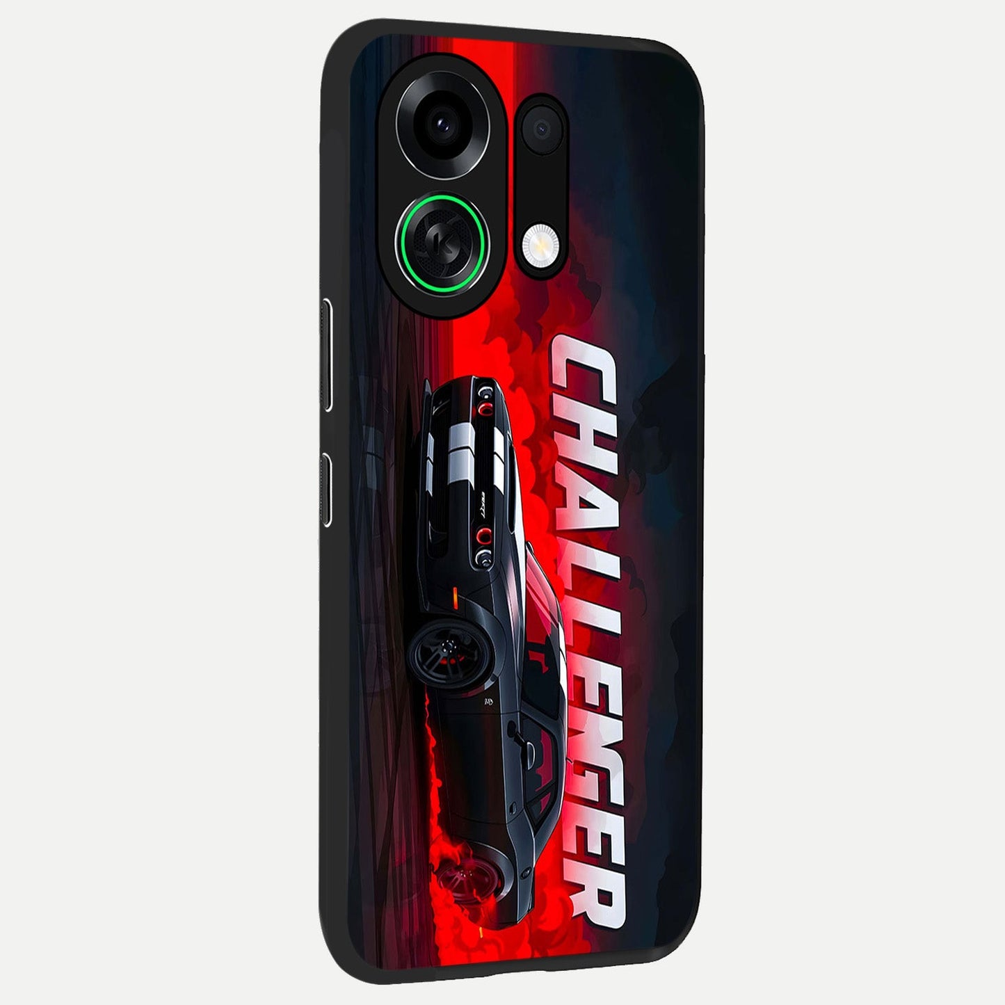  Crimson Challenger Fury back cover For Oppo K13 Turbo slim fit glass case with vibrant aesthetic design