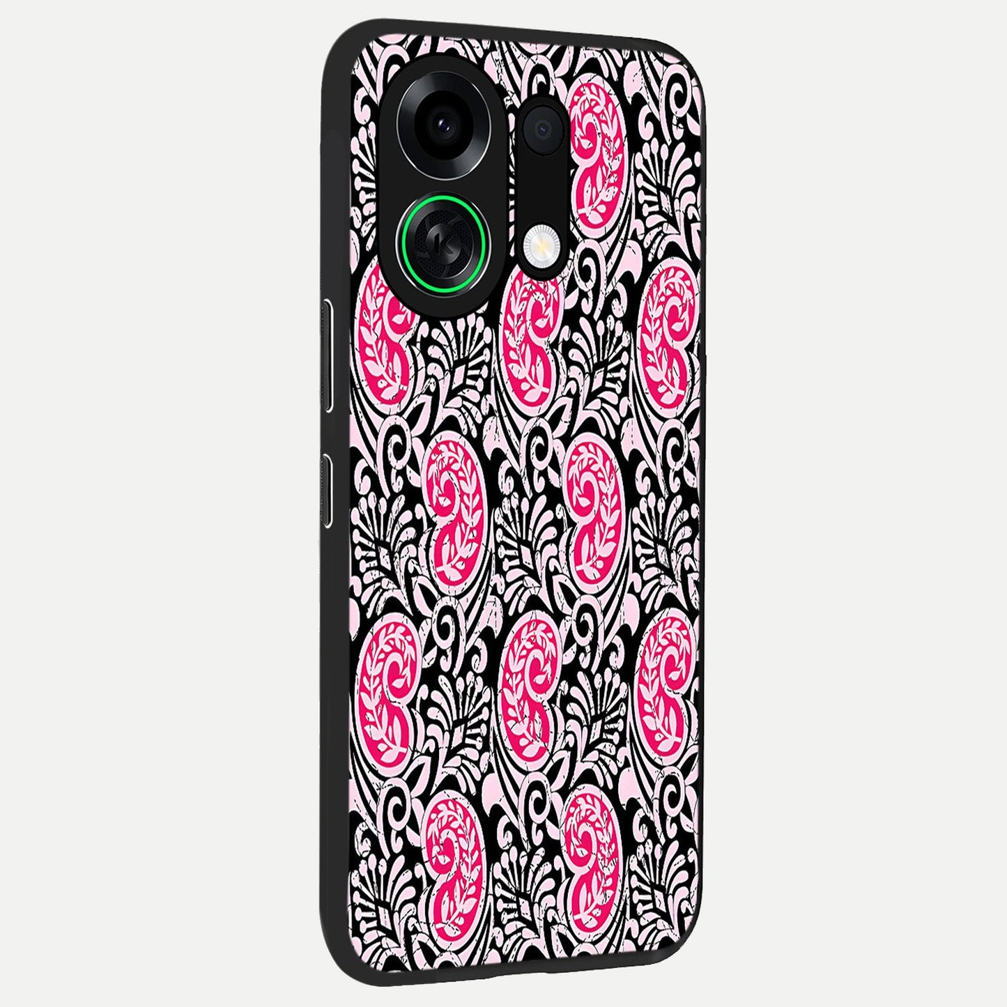  Crimson Paisley Charm back cover For Oppo K13 Turbo slim fit glass case with vibrant aesthetic design