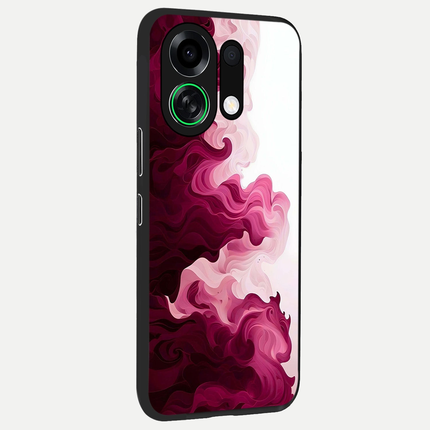  Crimson Wave Flow back cover For Oppo K13 Turbo slim fit glass case with vibrant aesthetic design