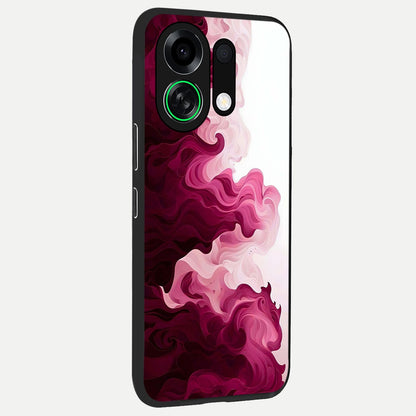  Crimson Wave Flow back cover For Oppo K13 Turbo slim fit glass case with vibrant aesthetic design