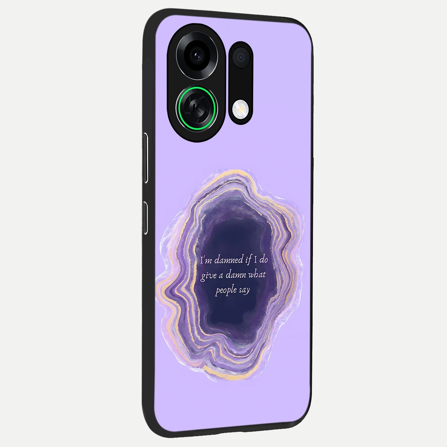  Damned People Quote back cover For Oppo K13 Turbo slim fit glass case with vibrant aesthetic design