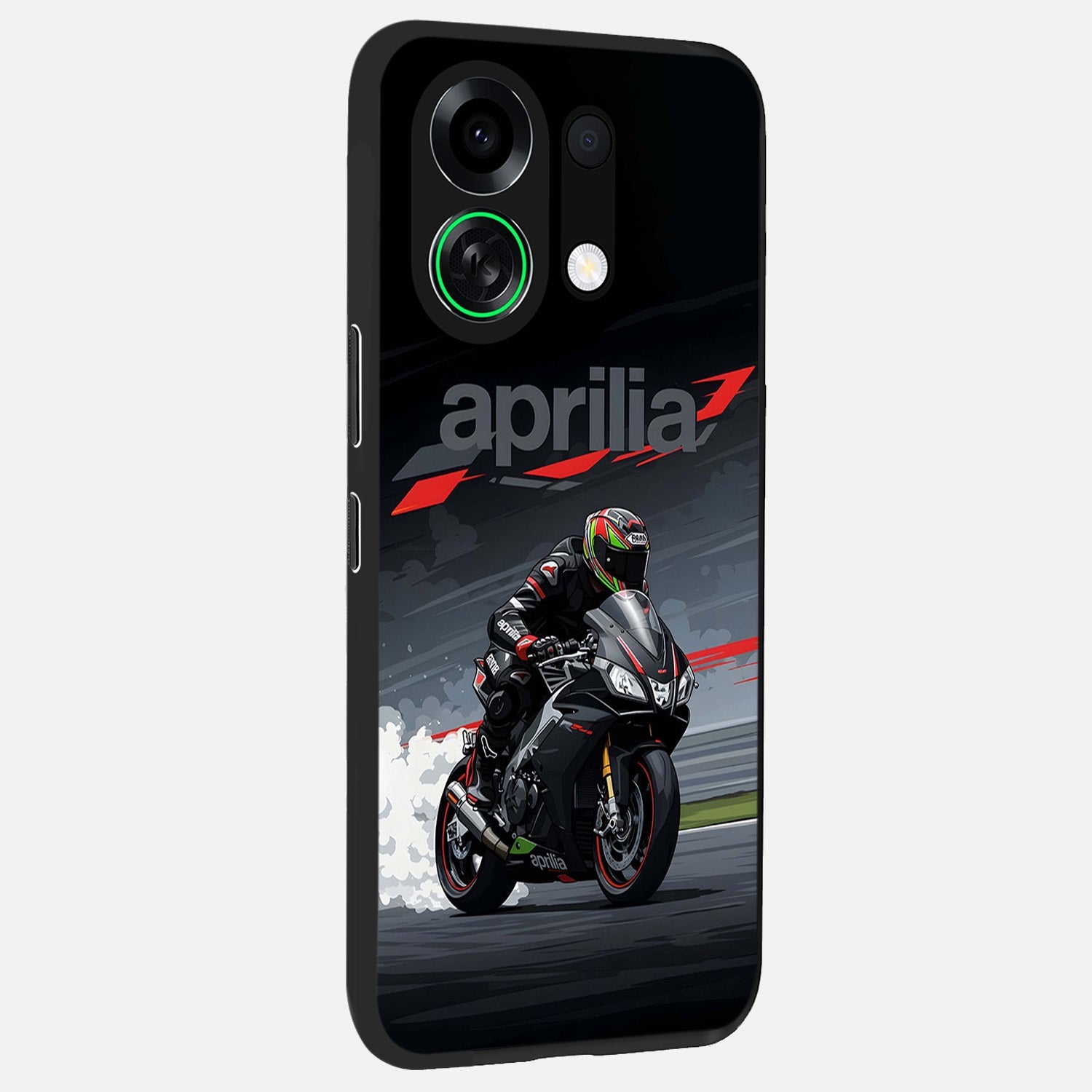 Dark Aprilla back cover For Oppo K13 Turbo slim fit glass case with vibrant aesthetic design