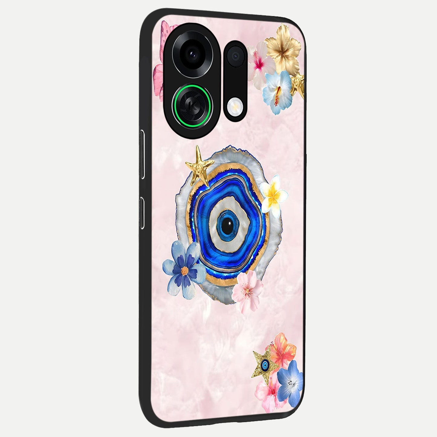  Divine Aura Bloom back cover For Oppo K13 Turbo slim fit glass case with vibrant aesthetic design