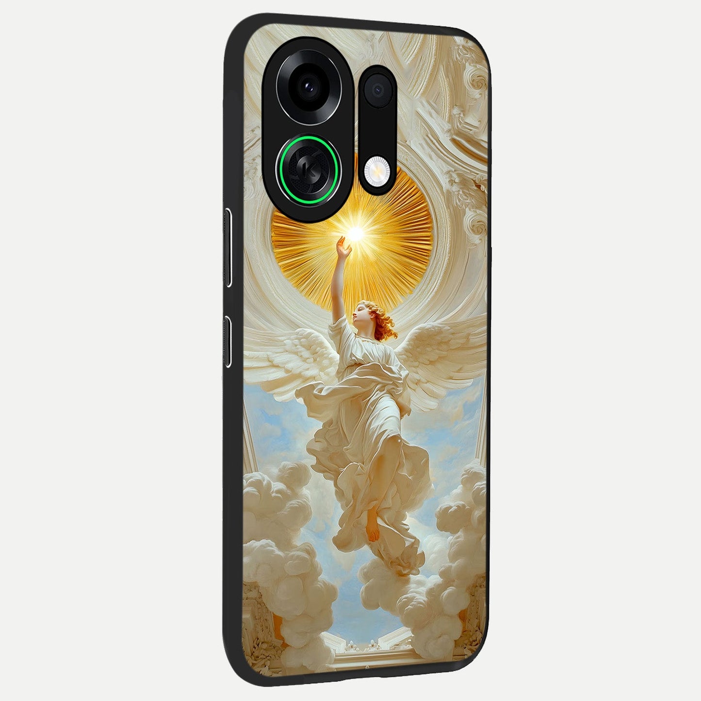  Divine Light Angel back cover For Oppo K13 Turbo slim fit glass case with vibrant aesthetic design