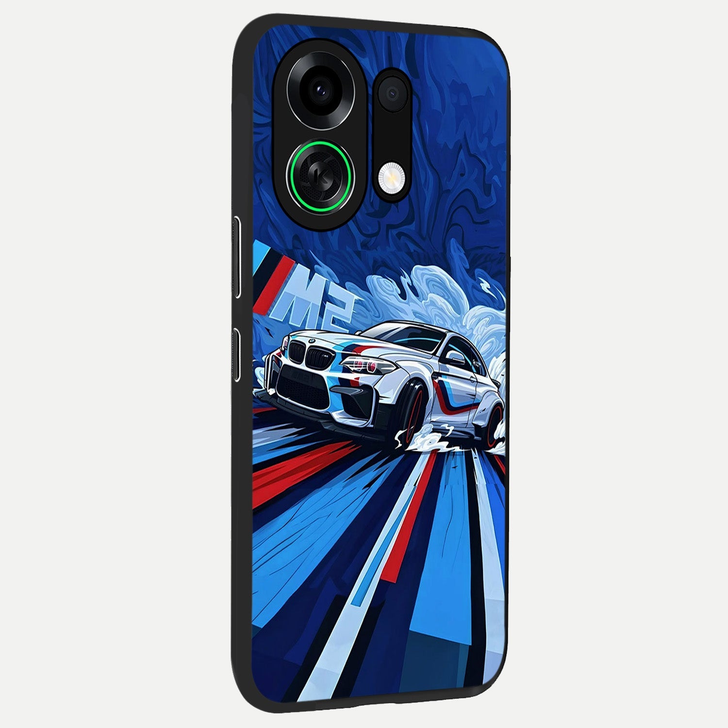  Drift Power Rush back cover For Oppo K13 Turbo slim fit glass case with vibrant aesthetic design