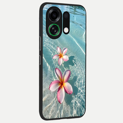  Floating Bloom Bliss back cover For Oppo K13 Turbo slim fit glass case with vibrant aesthetic design