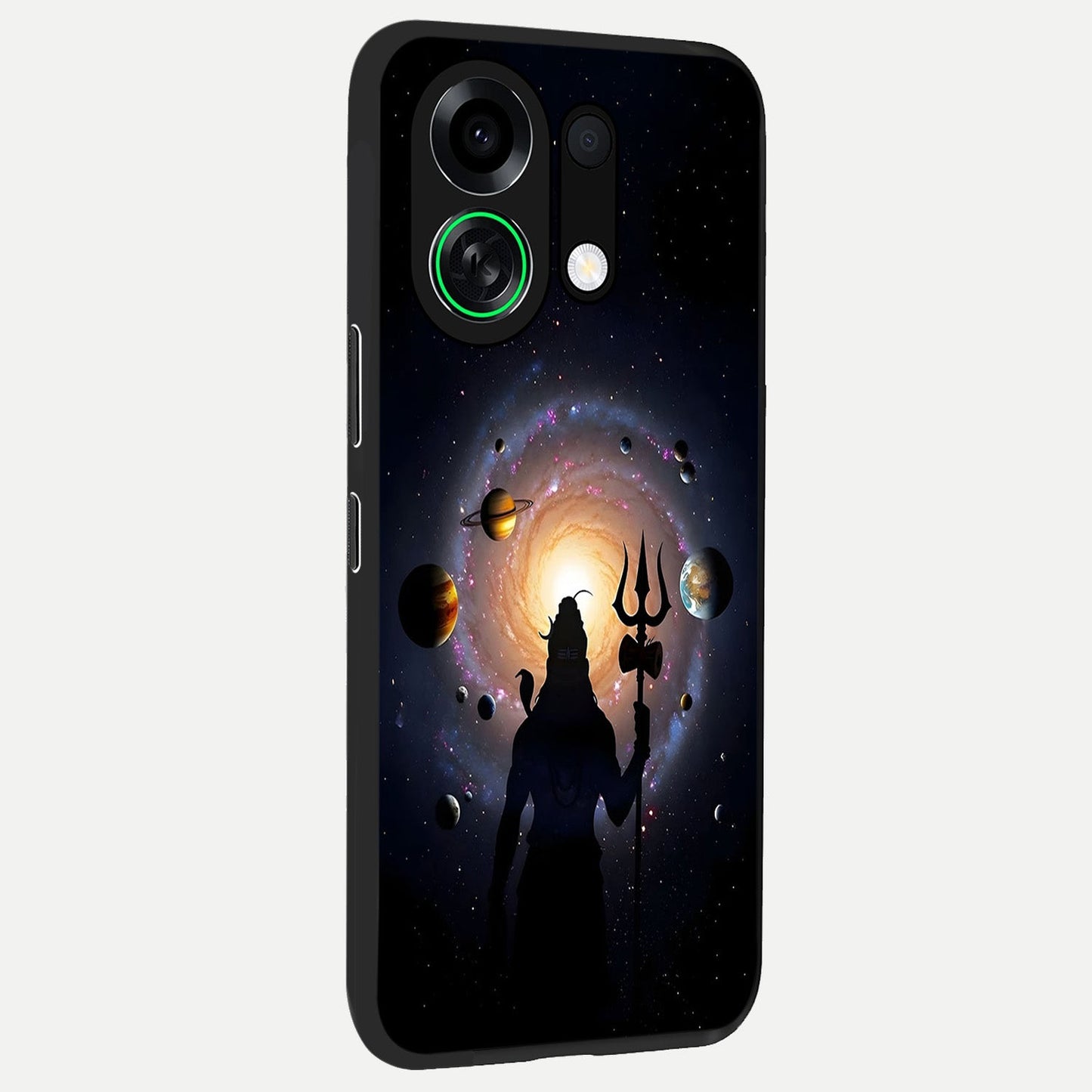  Galactic Shiva Vision back cover For Oppo K13 Turbo slim fit glass case with vibrant aesthetic design