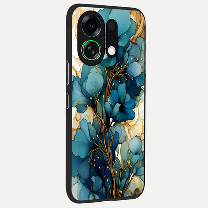  Golden Bloom Symphony back cover For Oppo K13 Turbo slim fit glass case with vibrant aesthetic design