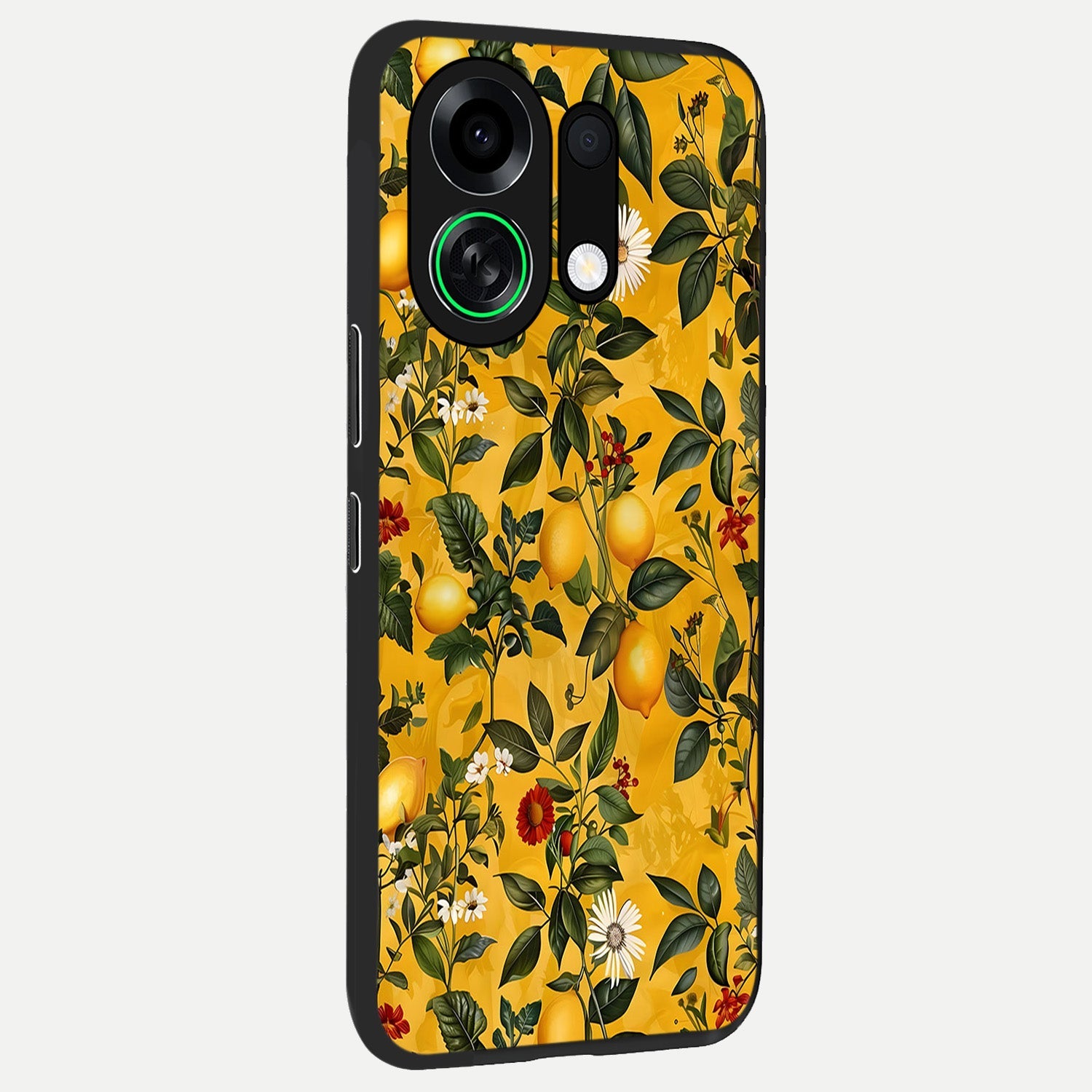 Golden Lemon Field back cover For Oppo K13 Turbo slim fit glass case with vibrant aesthetic design