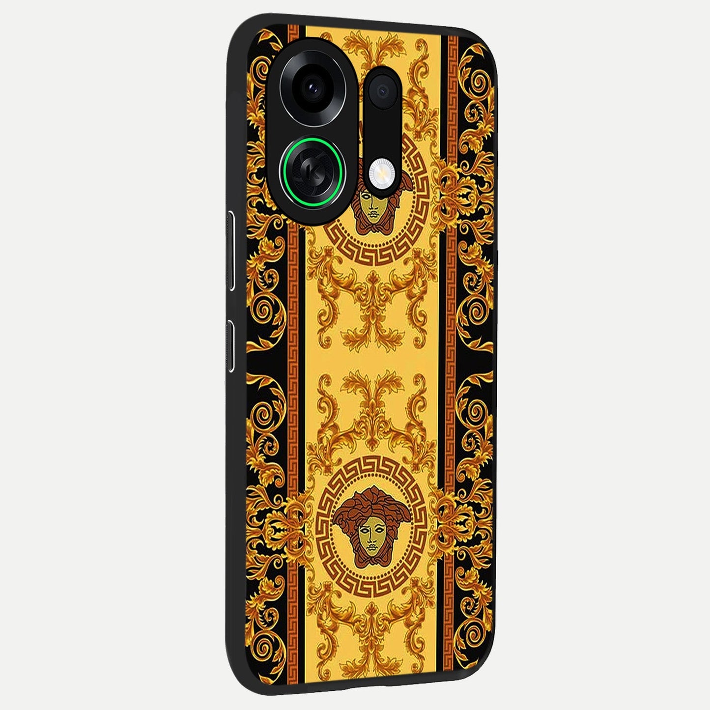  Golden Royal Heritage back cover For Oppo K13 Turbo slim fit glass case with vibrant aesthetic design