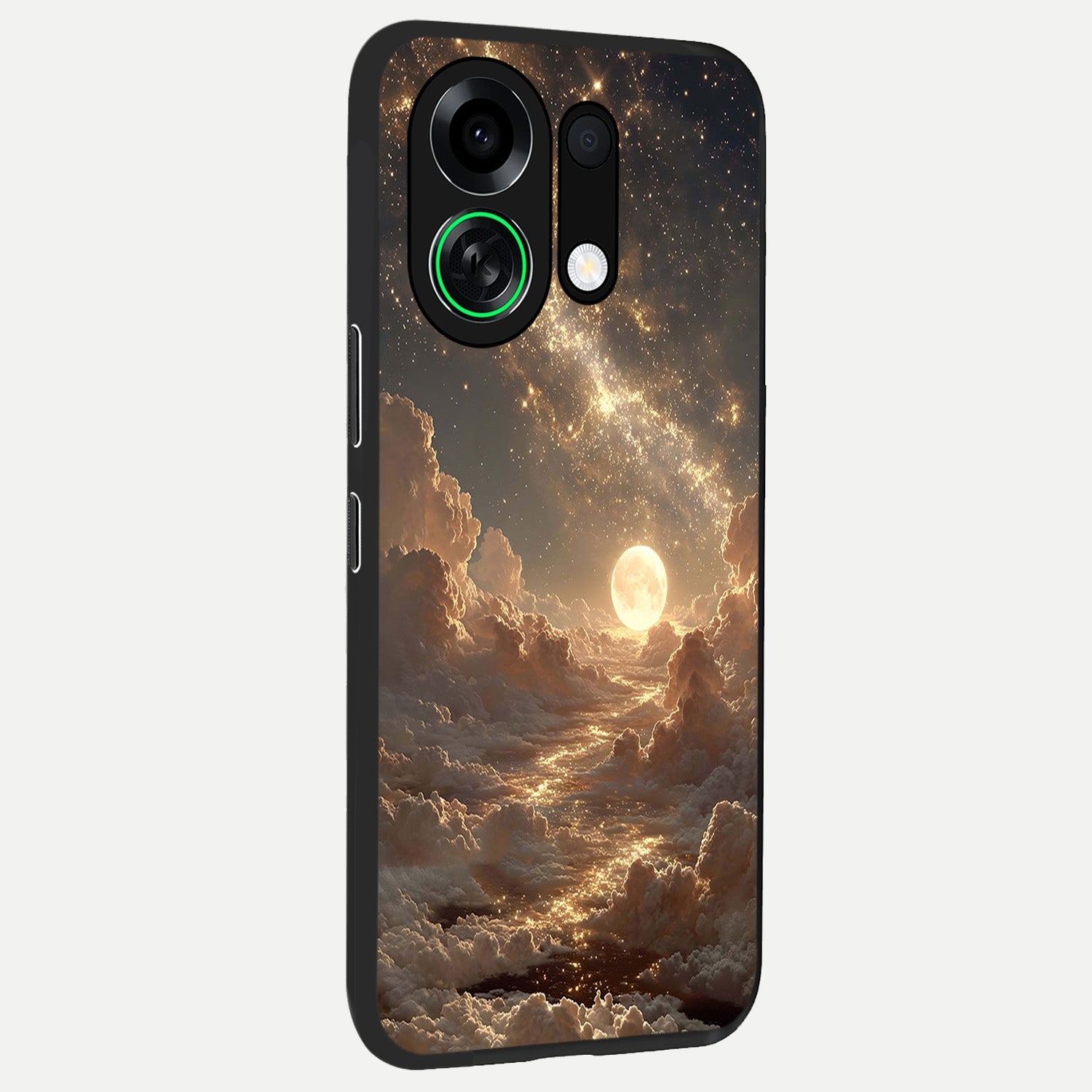  Golden Sky Dream back cover For Oppo K13 Turbo slim fit glass case with vibrant aesthetic design