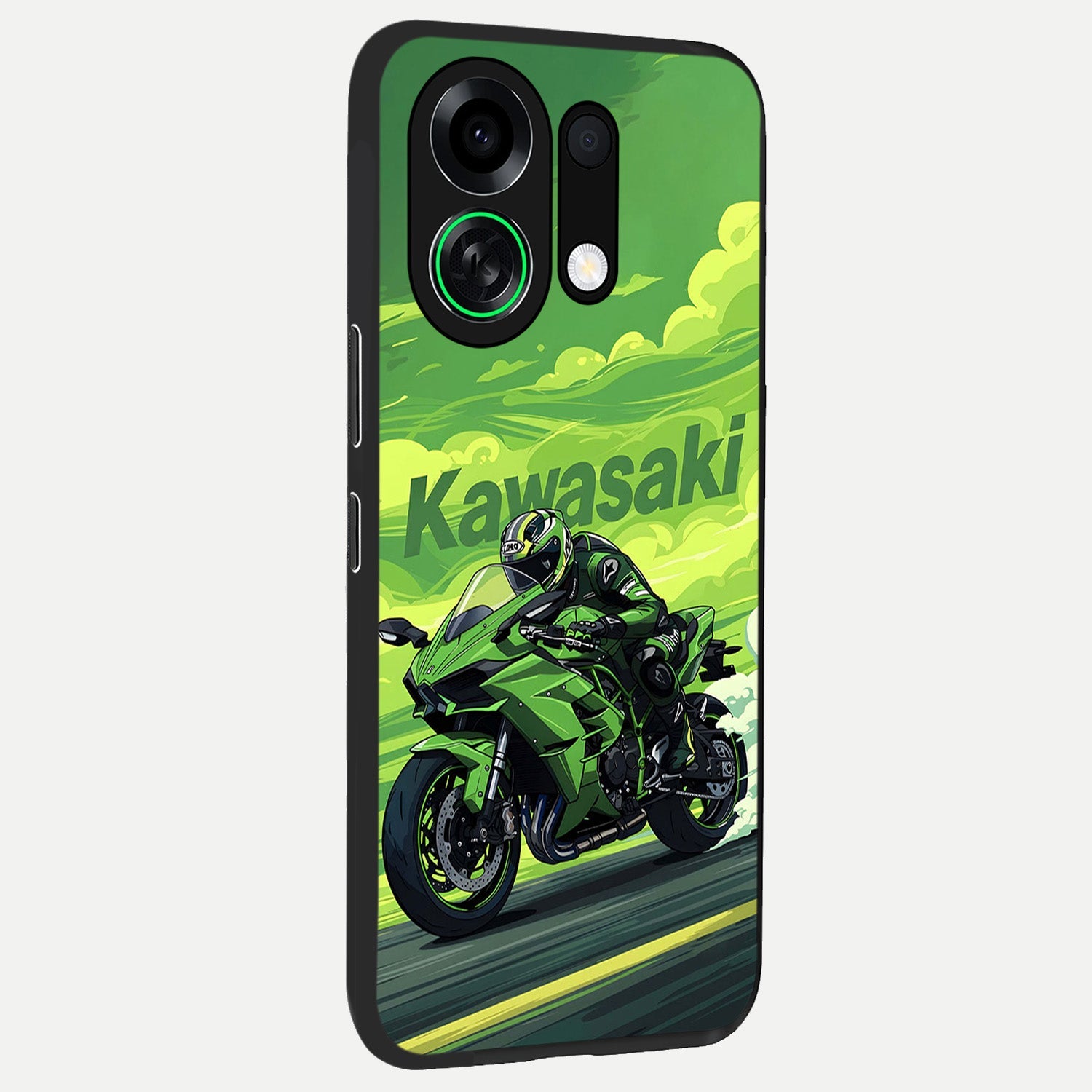  Greenery Sky back cover For Oppo K13 Turbo slim fit glass case with vibrant aesthetic design