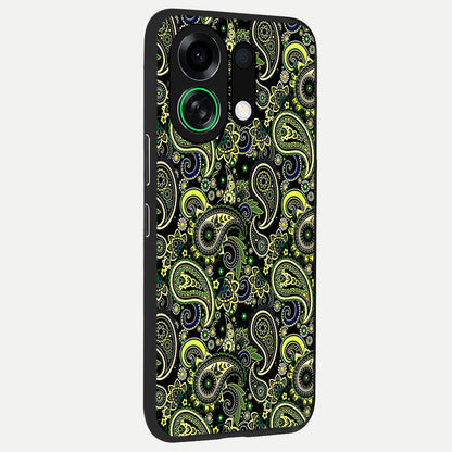  Green Lemon back cover For Oppo K13 Turbo slim fit glass case with vibrant aesthetic design