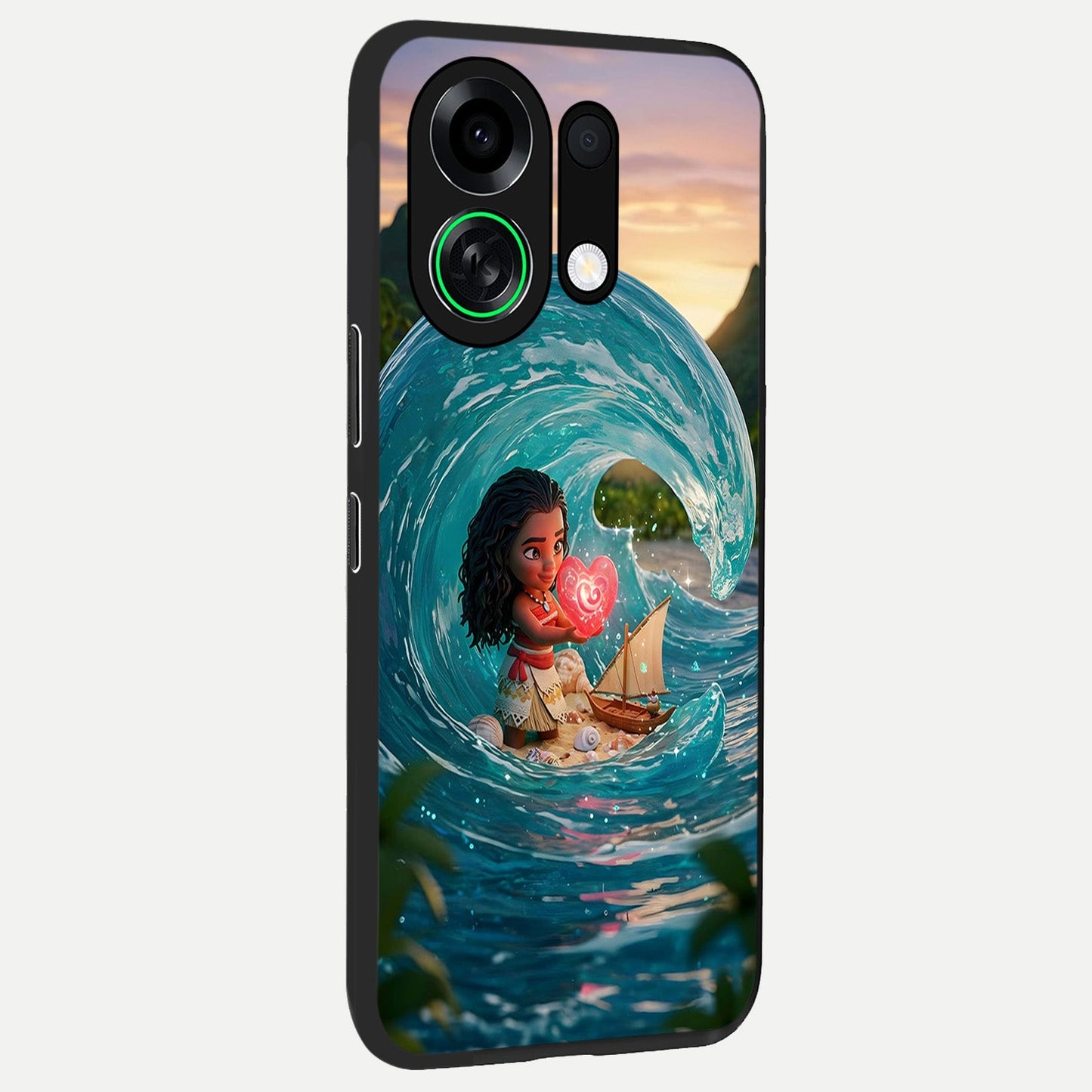  Heart of Ocean back cover For Oppo K13 Turbo slim fit glass case with vibrant aesthetic design
