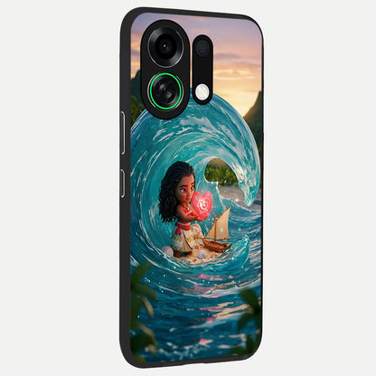  Heart of Ocean back cover For Oppo K13 Turbo slim fit glass case with vibrant aesthetic design