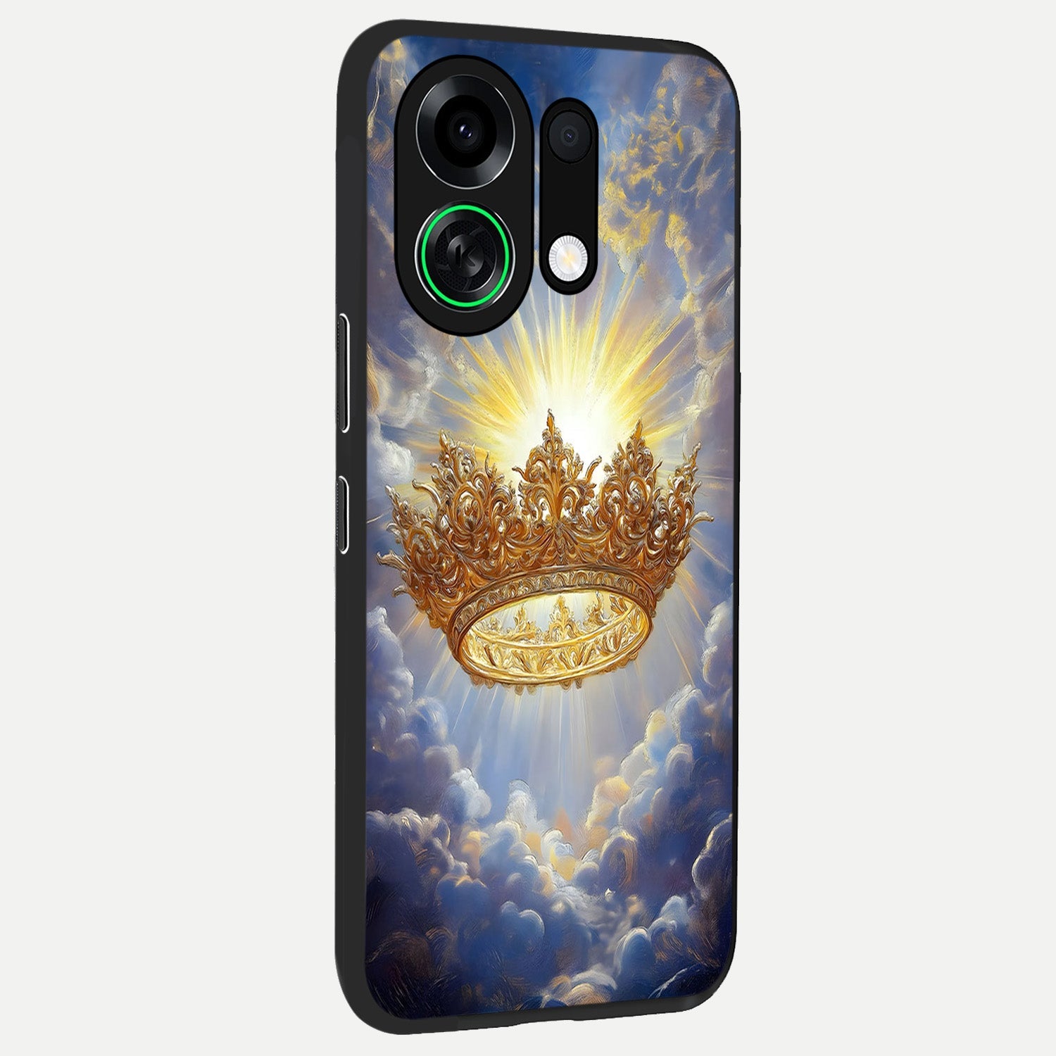 Heavenly Crown Light back cover For Oppo K13 Turbo slim fit glass case with vibrant aesthetic design