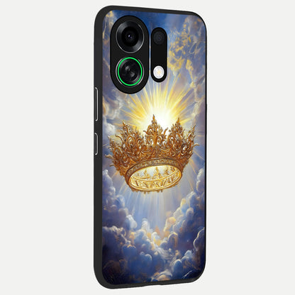  Heavenly Crown Light back cover For Oppo K13 Turbo slim fit glass case with vibrant aesthetic design