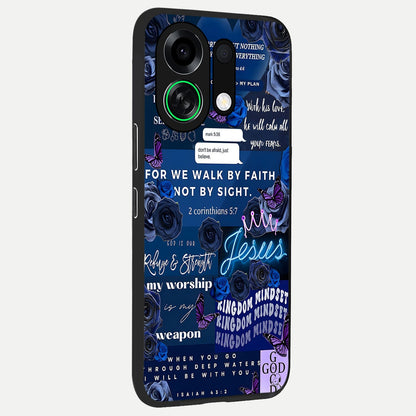  Kingdom Faith Glow back cover For Oppo K13 Turbo slim fit glass case with vibrant aesthetic design