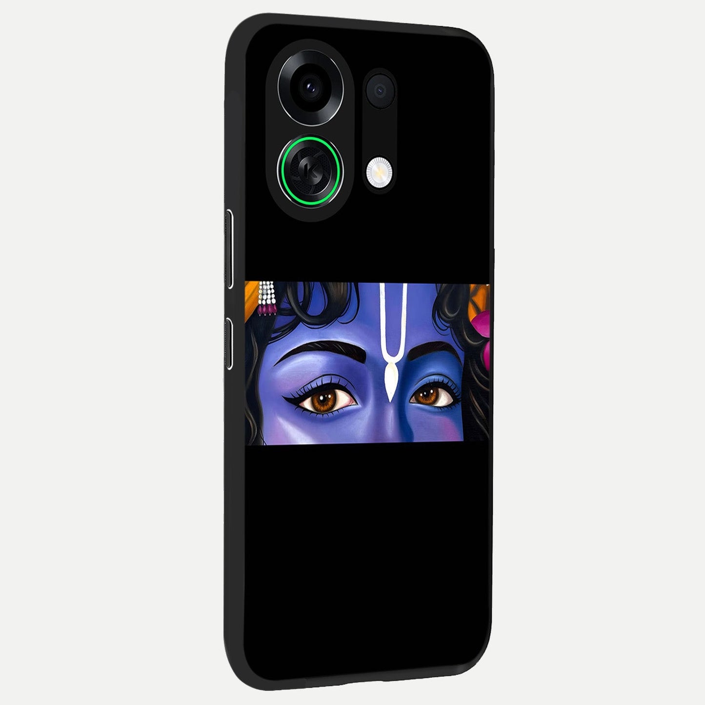  Krishna Eye back cover For Oppo K13 Turbo slim fit glass case with vibrant aesthetic design