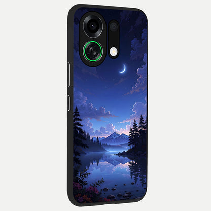  Midnight Lake Peace back cover For Oppo K13 Turbo slim fit glass case with vibrant aesthetic design