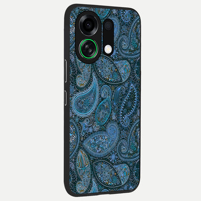  Midnight Paisley Glow back cover For Oppo K13 Turbo slim fit glass case with vibrant aesthetic design