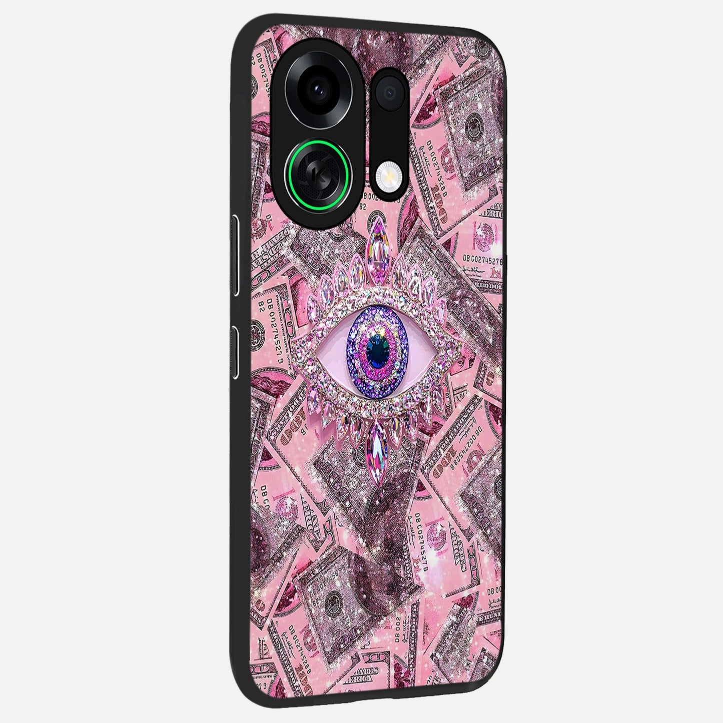  Money Eye Luxe back cover For Oppo K13 Turbo slim fit glass case with vibrant aesthetic design